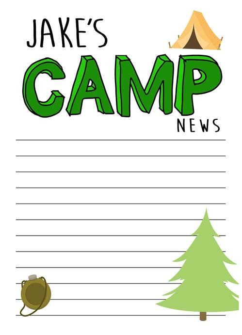 Camper Stationery Set – Envelopes & Notes for Summer Camp or Kids’ Letters