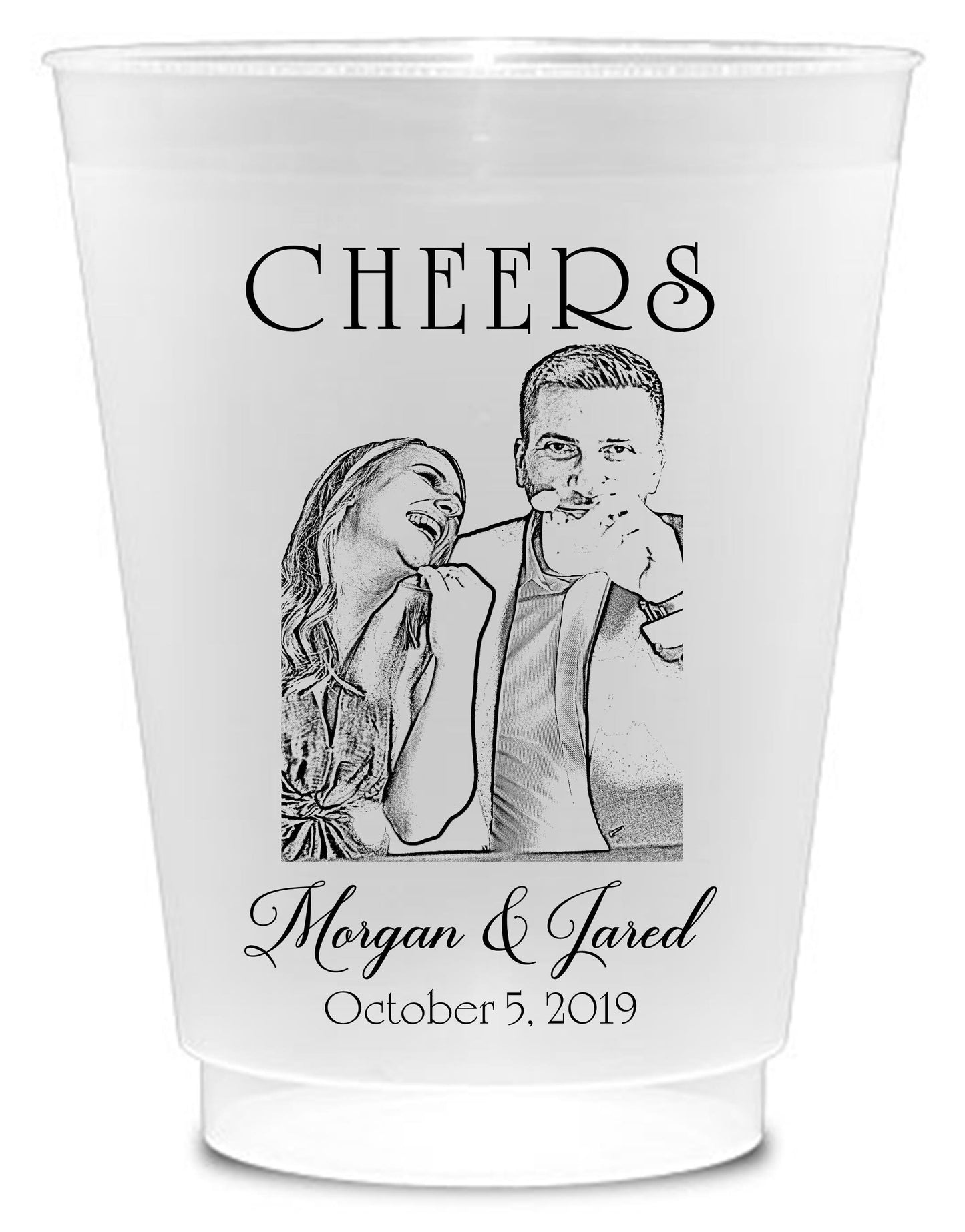 Custom Photo Cups – 16oz Personalized Cups with Your Picture for Weddings & Birthdays