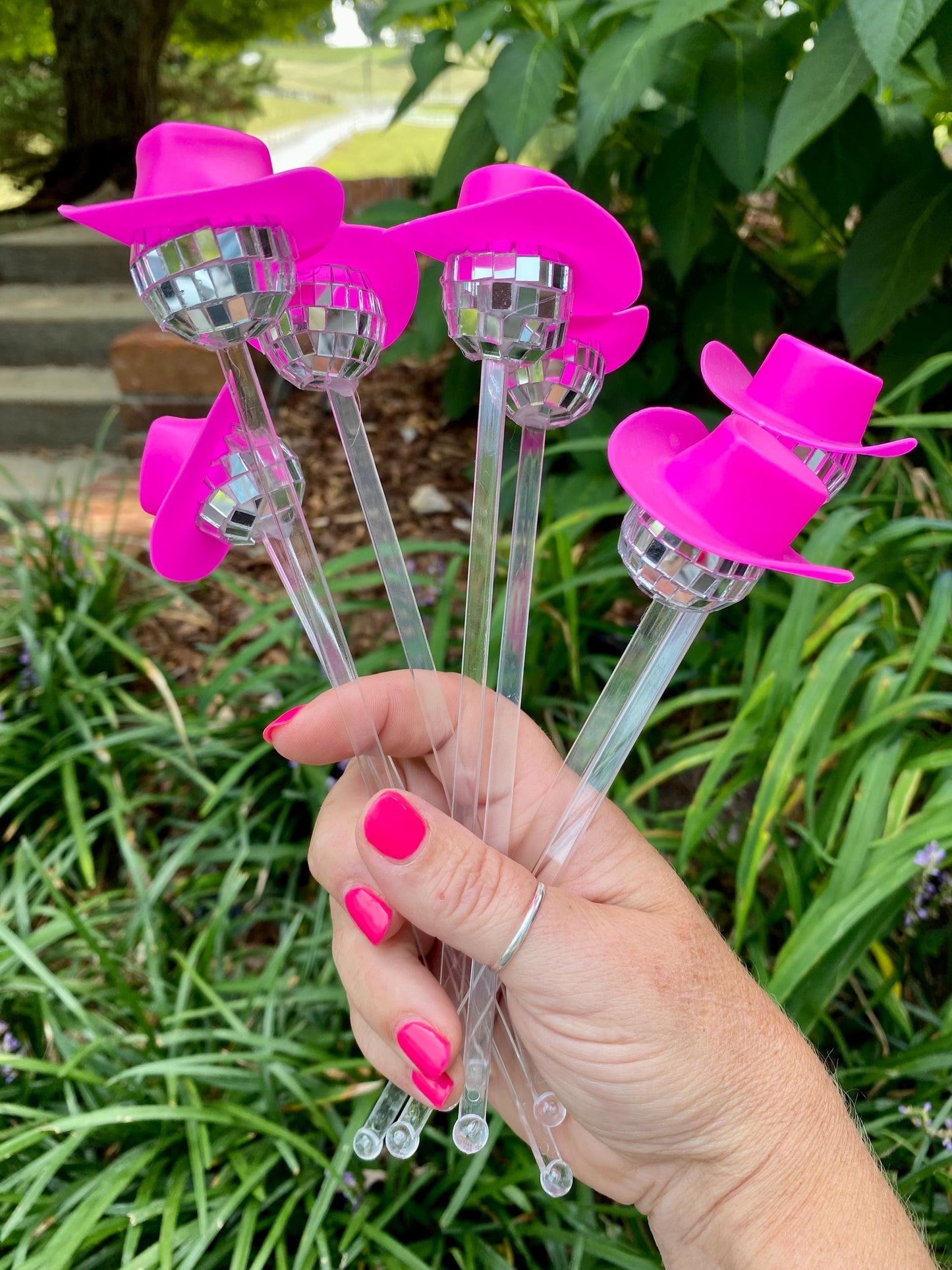 Cowboy Disco Ball Stir Stirrers – Nashville Bachelorette or Bar Cart Party Accessories