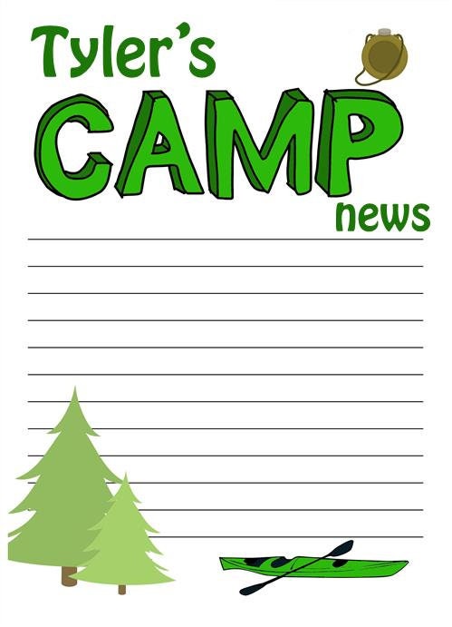 Camp Note Set – Personalized Stationery with Envelopes for Summer Camp