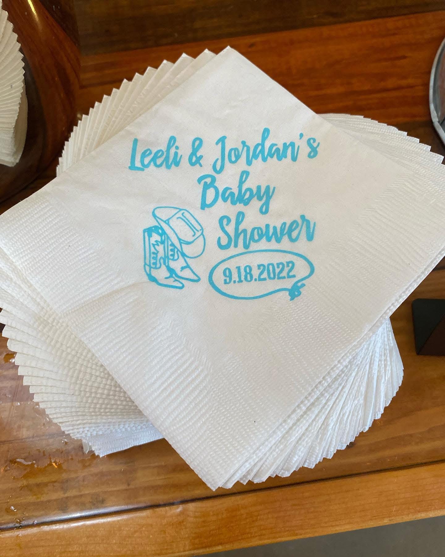 Monogram Wedding Napkins – Custom Printed Cocktail Napkin Set
