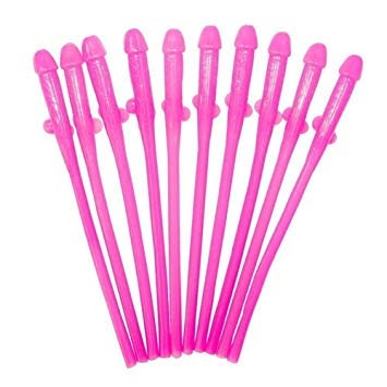 Bachelorette Penis Straws – Hens Night Party Gag Gift, Set of 12