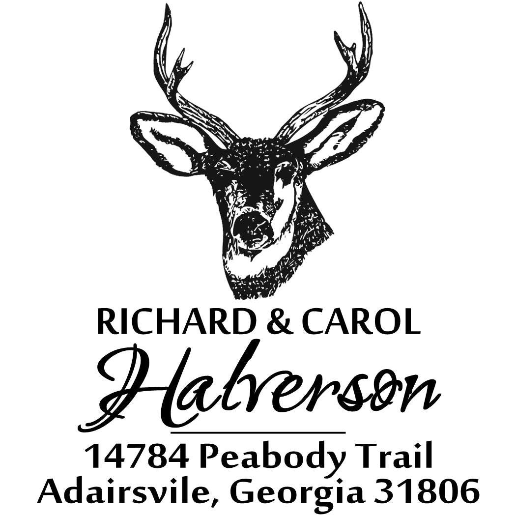 Deer Hunting Return Address Stamp – Personalized Self-Inking Buck Stamp