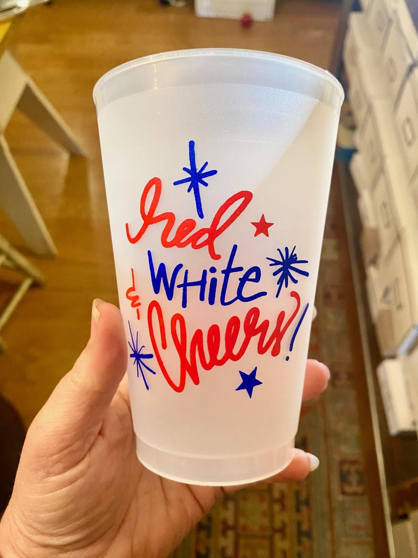 Full-Color Wedding Cups – Custom Monogram Frosted Cups for Events & Favors