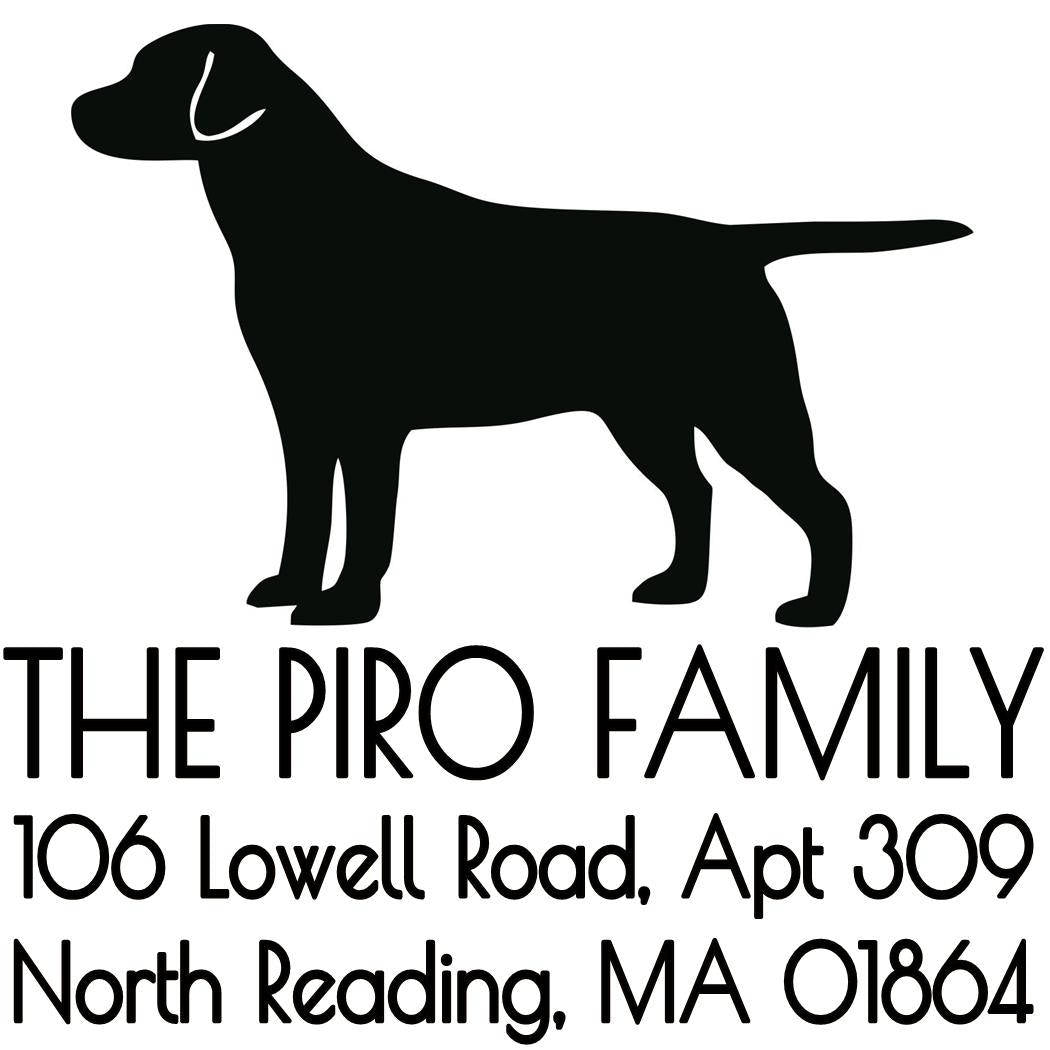 Custom Dog Address Stamp – Self-Inking Stamp for Any Breed, Return or Gift Use