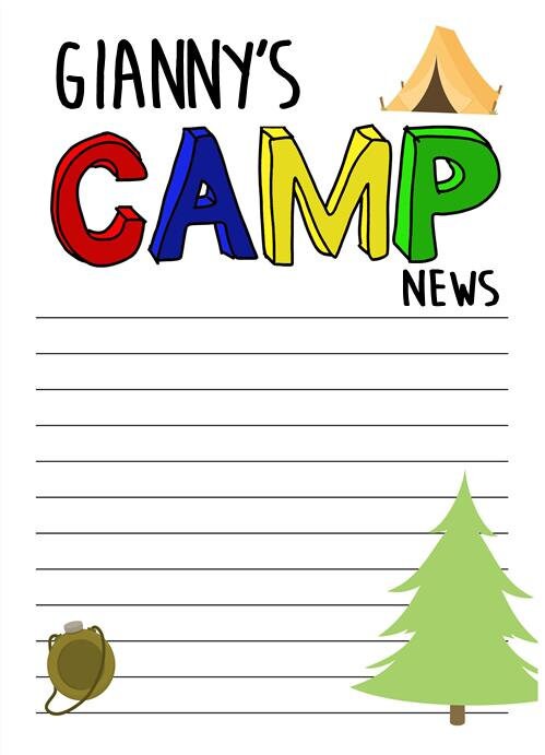 Camper Stationery Set – Envelopes & Notes for Summer Camp or Kids’ Letters