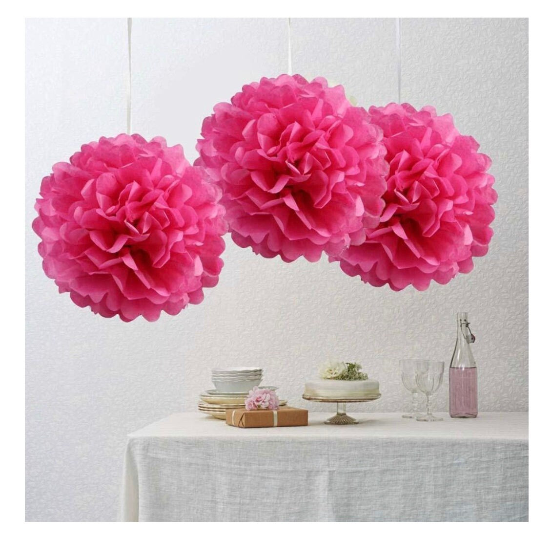 Fiesta Streamer Pom Poms – Bridal or Birthday Party Garland