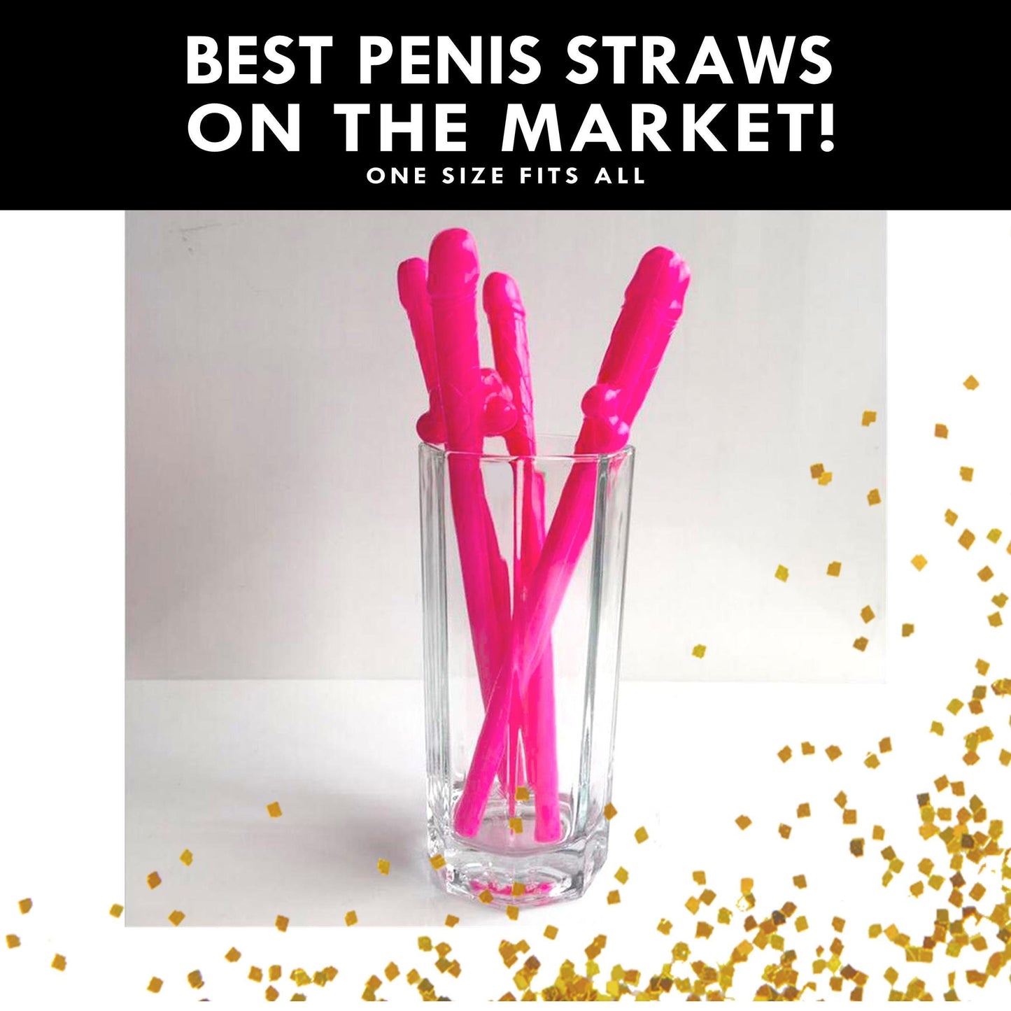 Bachelorette Penis Straws – Hens Night Party Gag Gift, Set of 12