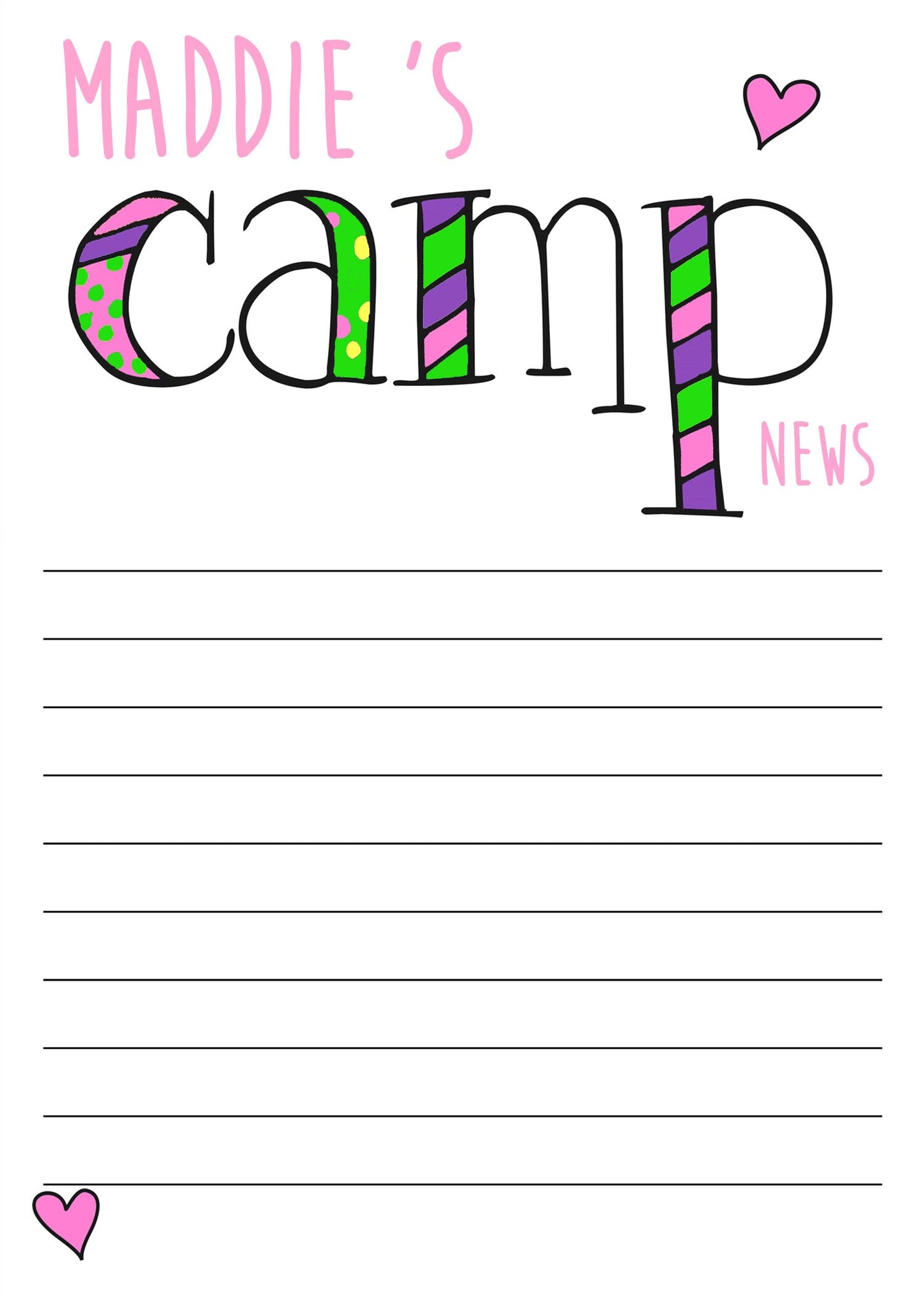 Camp Note Cards – Custom Thank You Stationery for Kids & Summer Camp