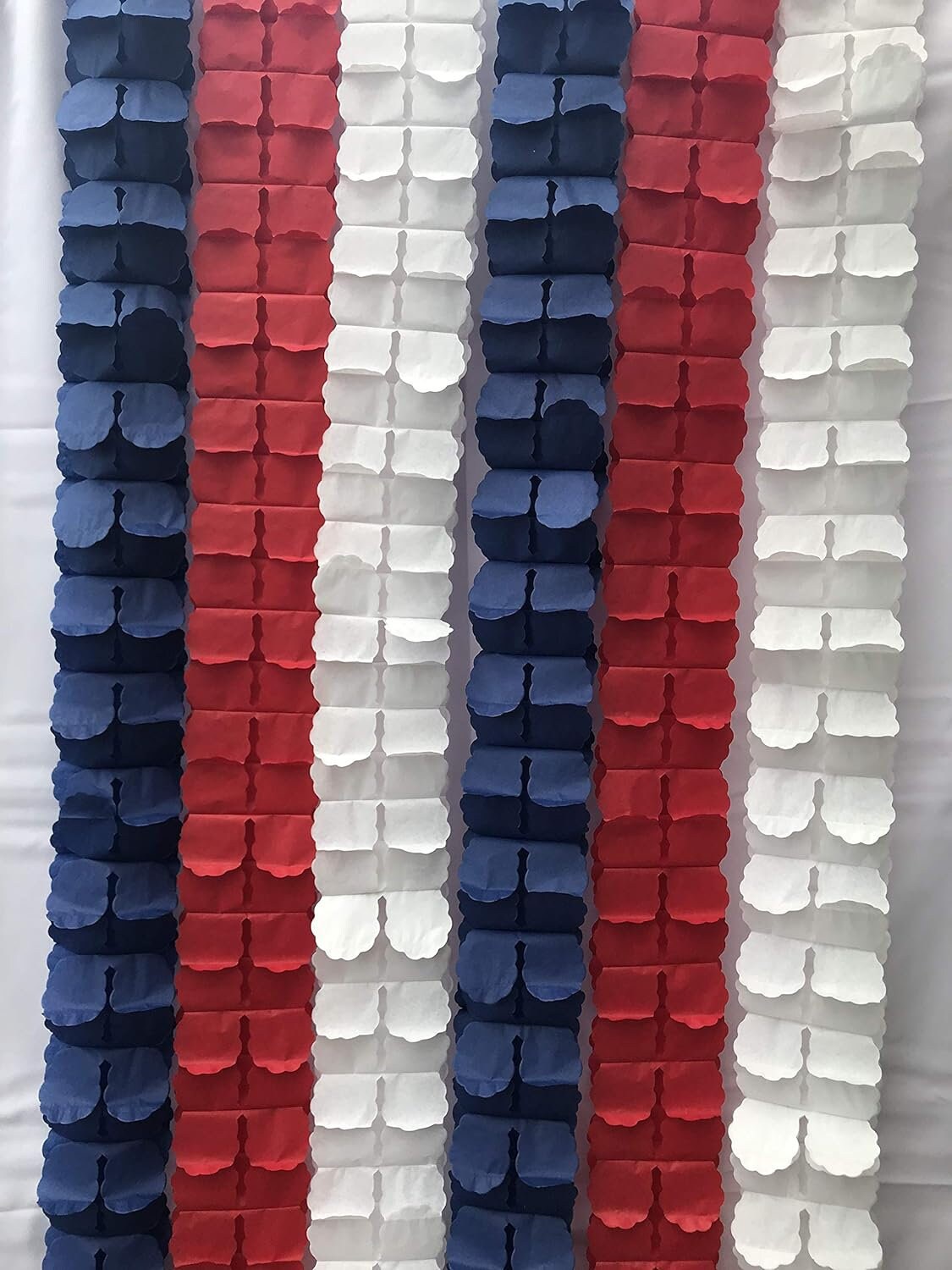 Fourth of July Paper Garland – Patriotic Streamer Backdrop for Weddings or Birthdays