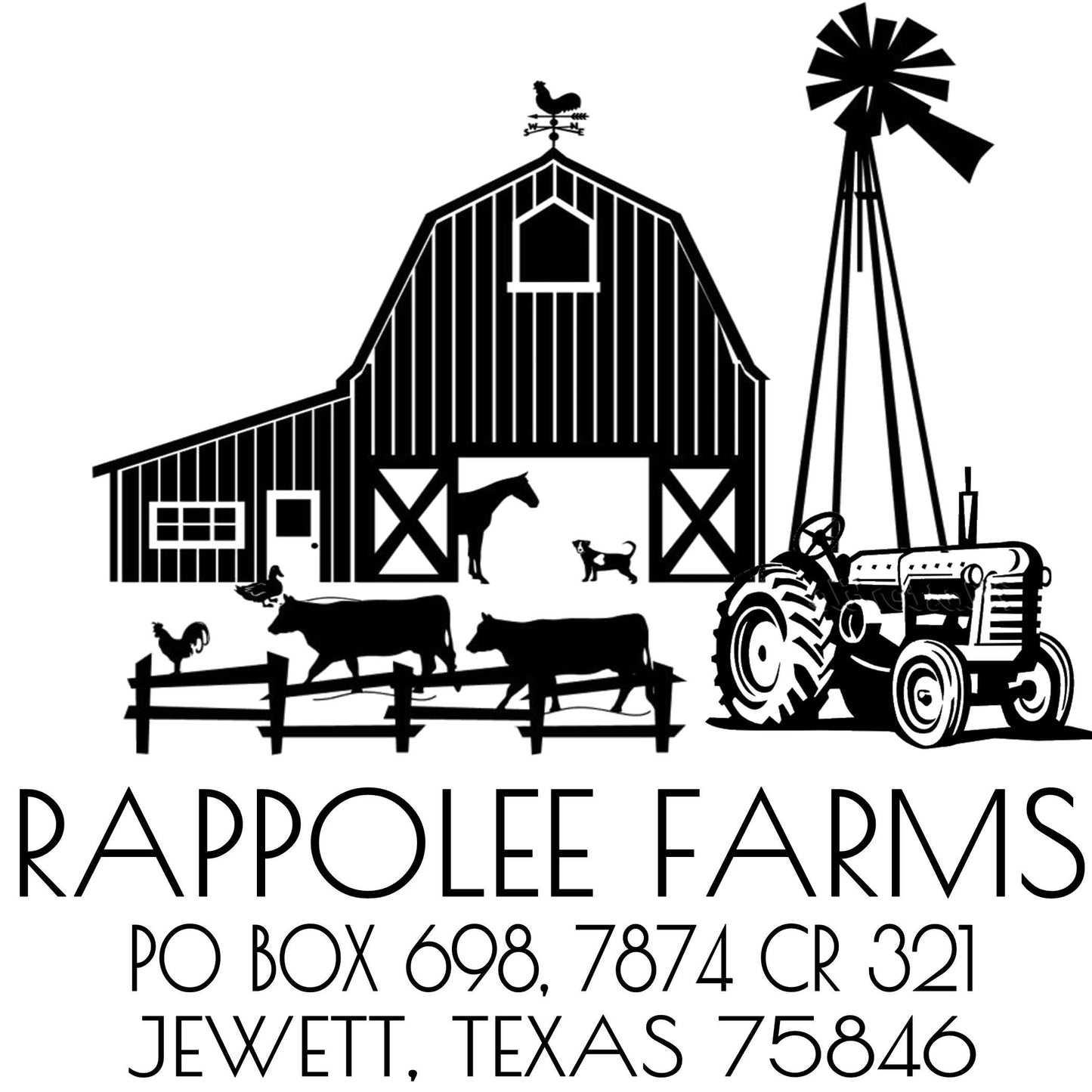Farm & Business Self-Inking Stamp – Custom Return Address Stamp