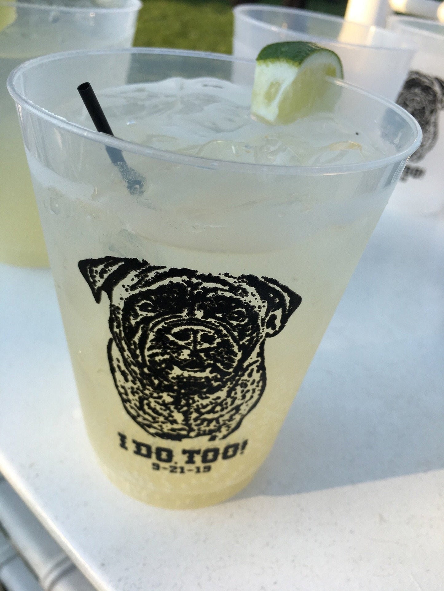Frosted Monogram Cups – Shatterproof Wedding & Party Drinkware