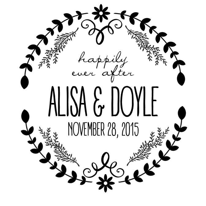 Personalized Return Address Stamp – Wedding Gift or Business Rubber Stamp