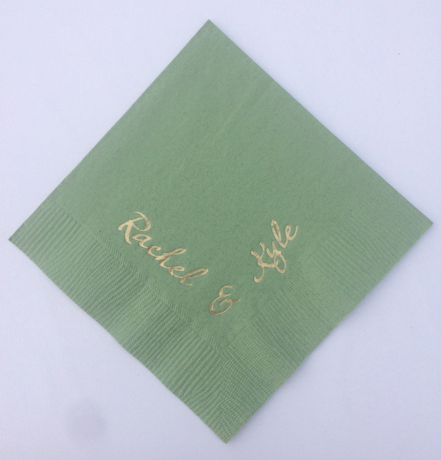 Monogrammed Wedding Napkins – Custom Printed Cocktail or Dinner Party Set