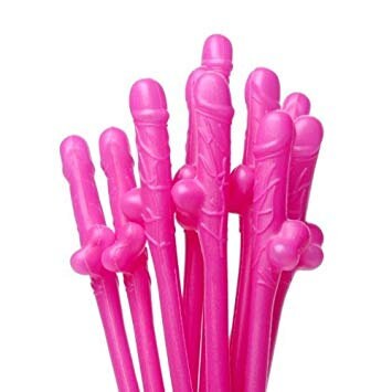 Bachelorette Penis Straws – Hens Night Party Gag Gift, Set of 12