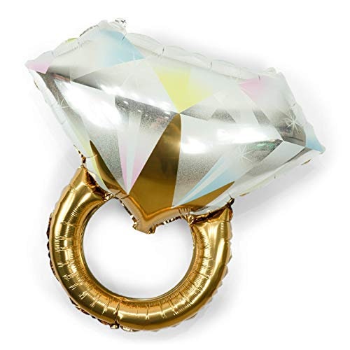 Diamond Ring Balloon – Ships Same Day, Perfect for Bridal & Valentine’s Decor