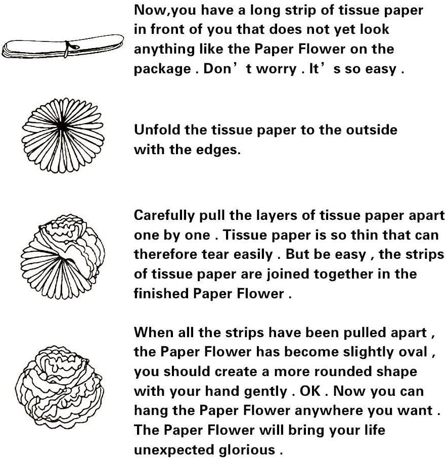 Streamer Flower Garland – Fiesta or Bridal Shower Hanging Decor