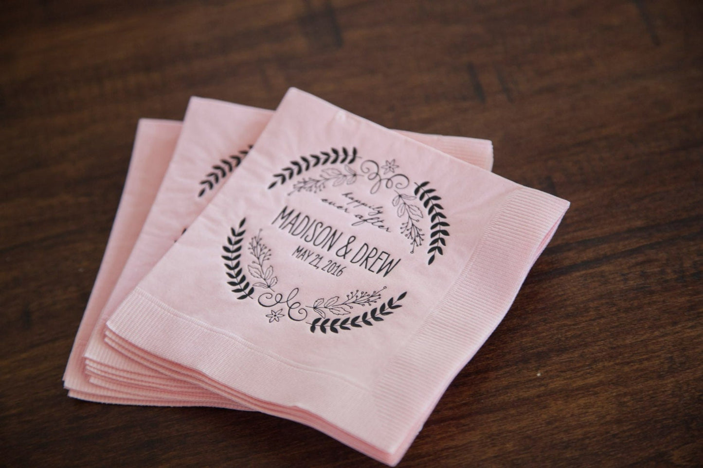 Personalized Cocktail Napkins – Custom Monogrammed Napkins for Weddings & Events