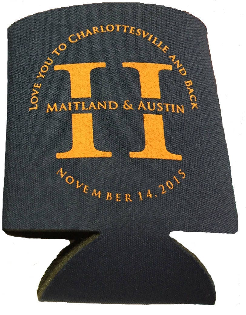 Custom Drink Huggers – Wedding or Reunion Koozie & Beverage Holders