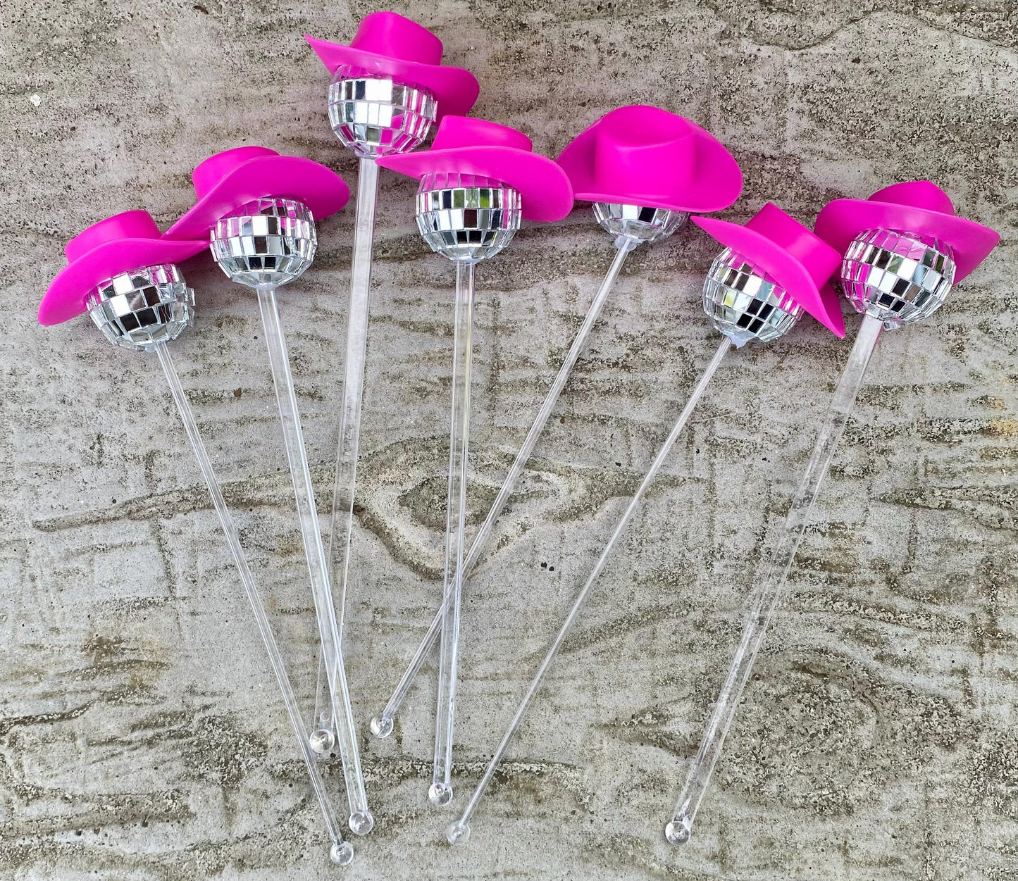 Cowboy Disco Ball Stir Stirrers – Nashville Bachelorette or Bar Cart Party Accessories
