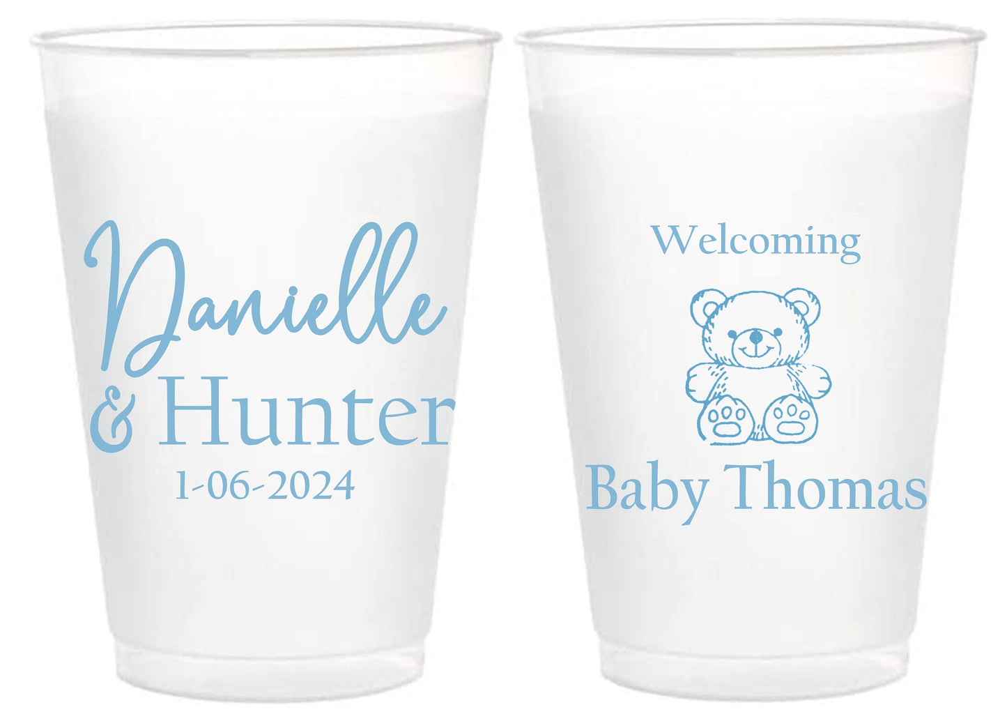 Oh Baby! Custom Baby Shower Cups – Shatterproof Drinkware for Boy or Girl Showers