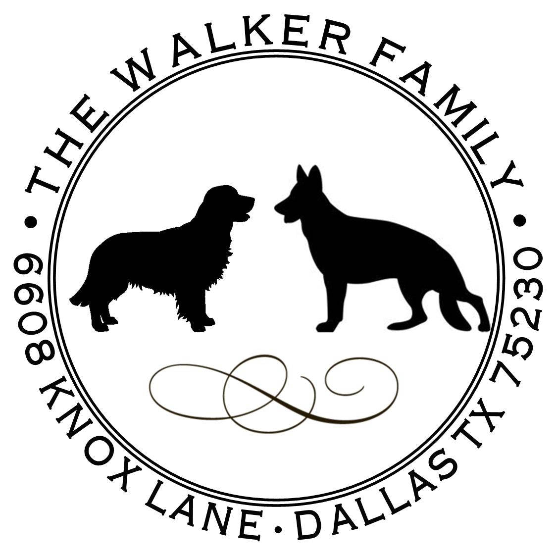 Custom Dog Address Stamp – Self-Inking Stamp for Any Breed, Return or Gift Use