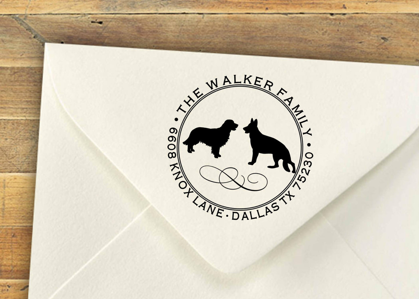 Custom Dog Address Stamp – Self-Inking Stamp for Any Breed, Return or Gift Use