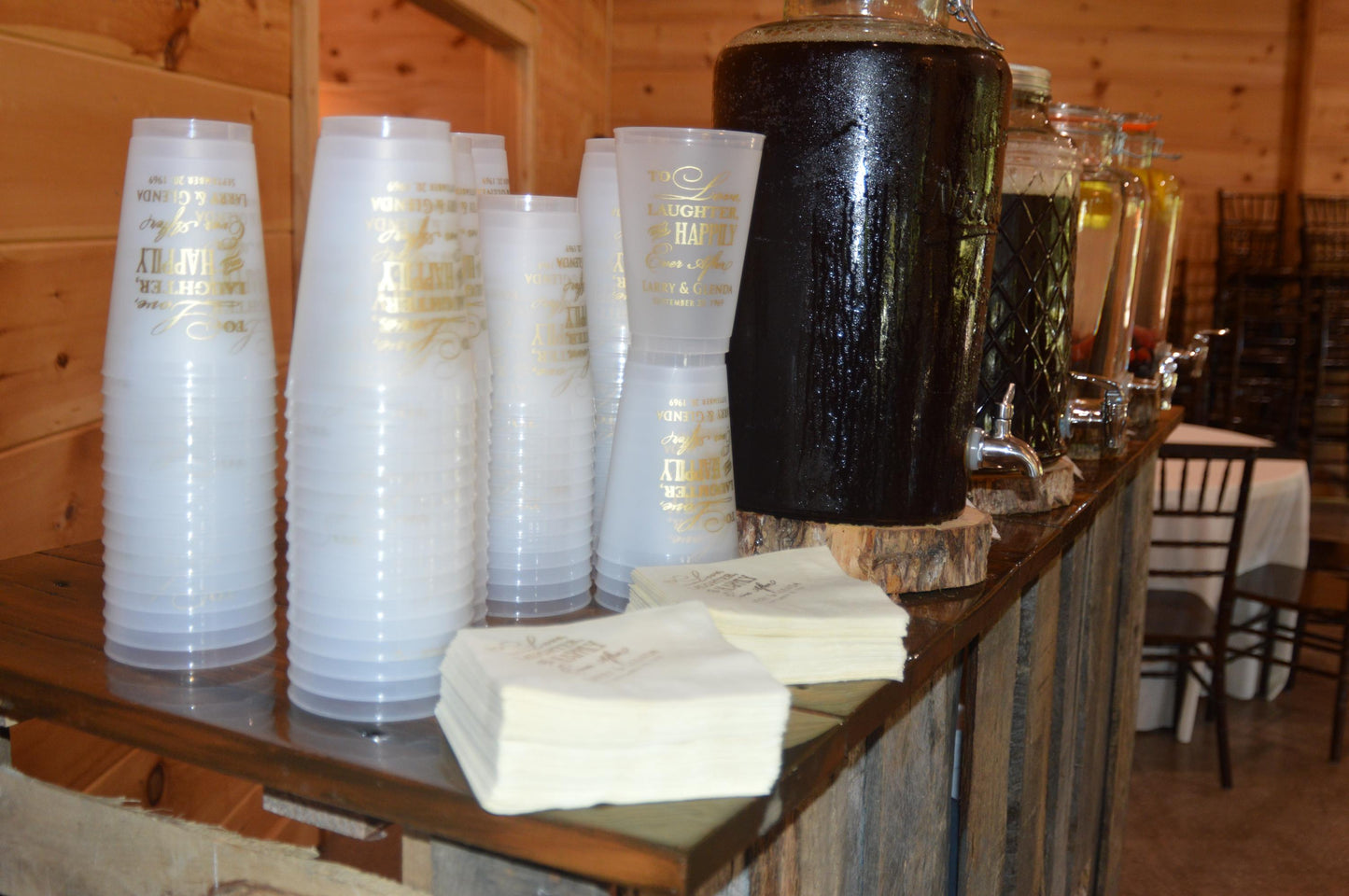 Full-Color Wedding Cups – Custom Monogram Frosted Cups for Events & Favors