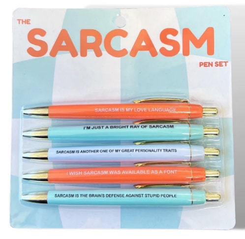 Sarcasm Pen Set – Witty & Snarky Writing Gift