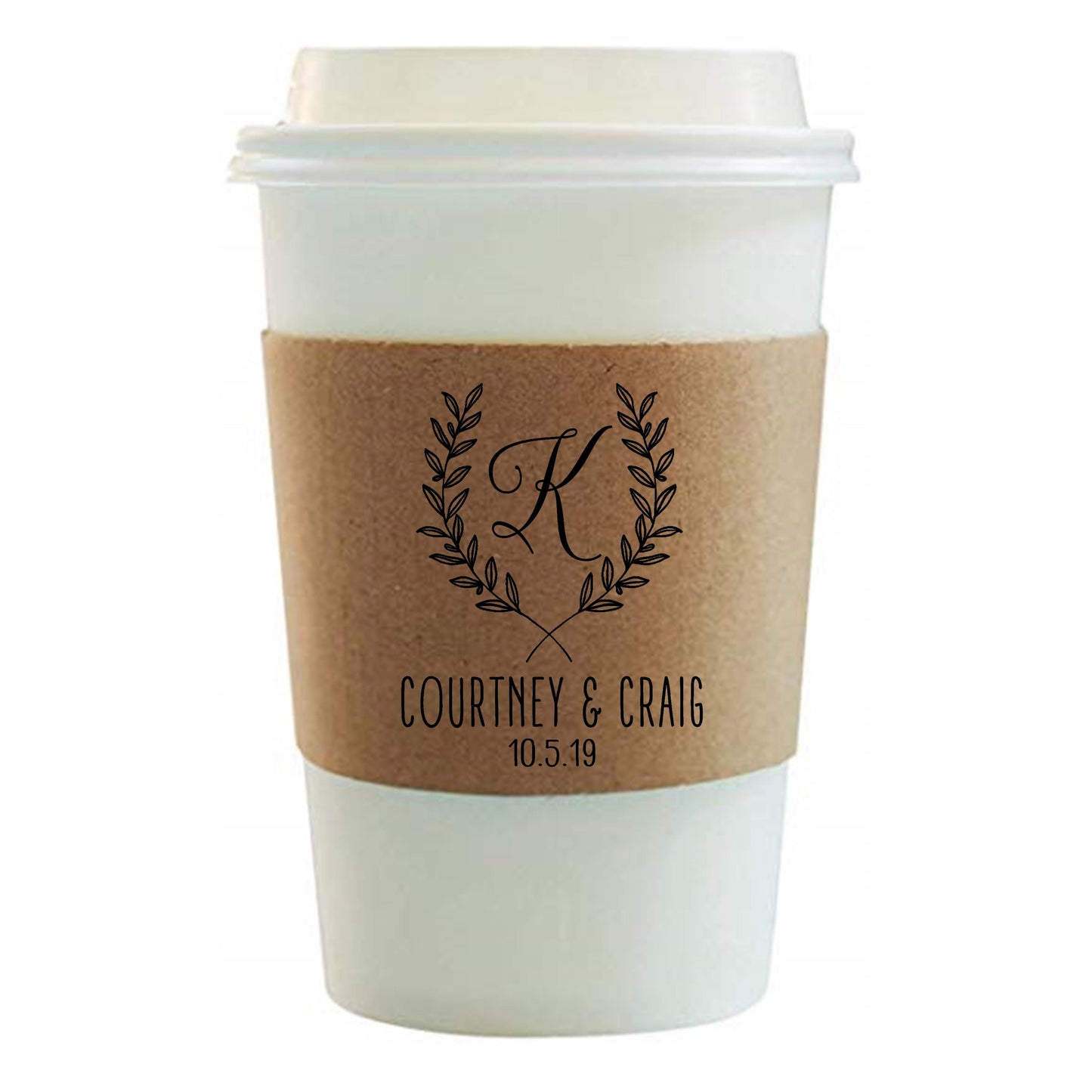Love Is Brewing Wedding Coffee Cups – Custom Sleeved Cups for Engagements & Showers