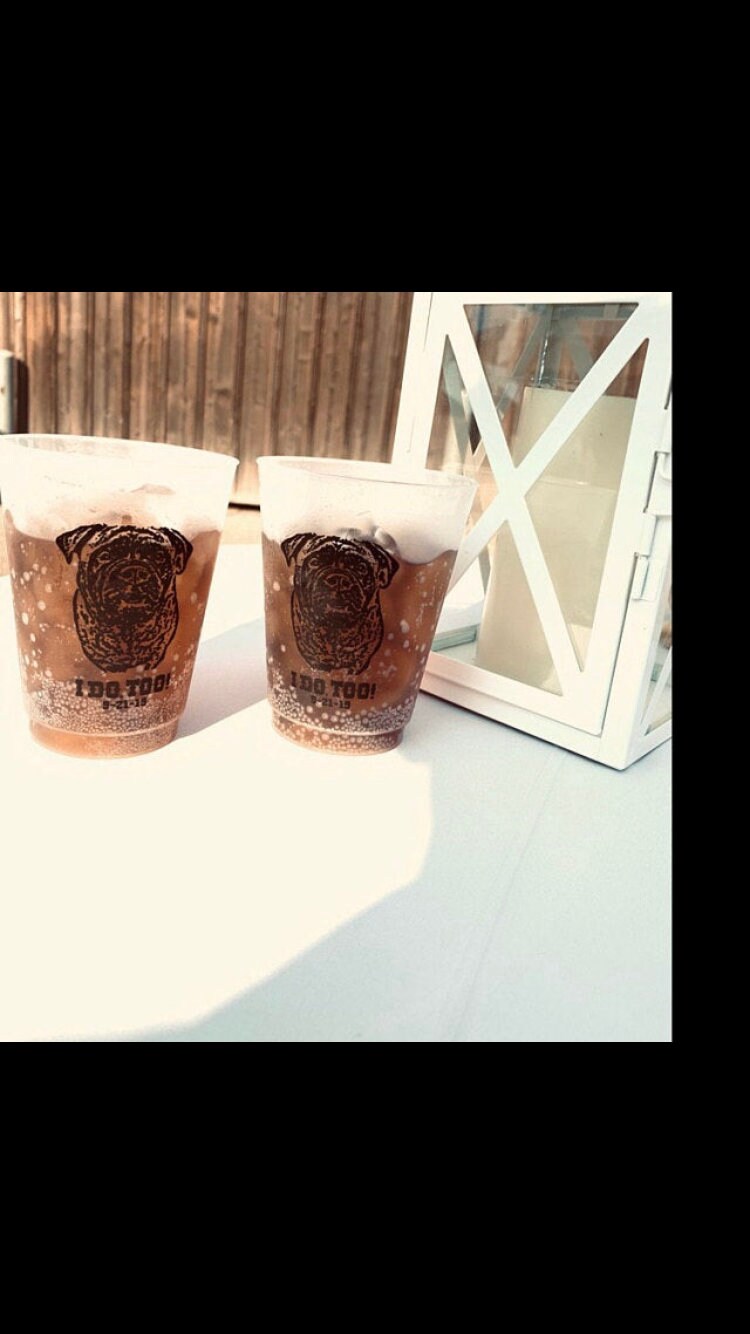 Gold Frosted Bachelorette Party Cups – Personalized Wedding Drinkware