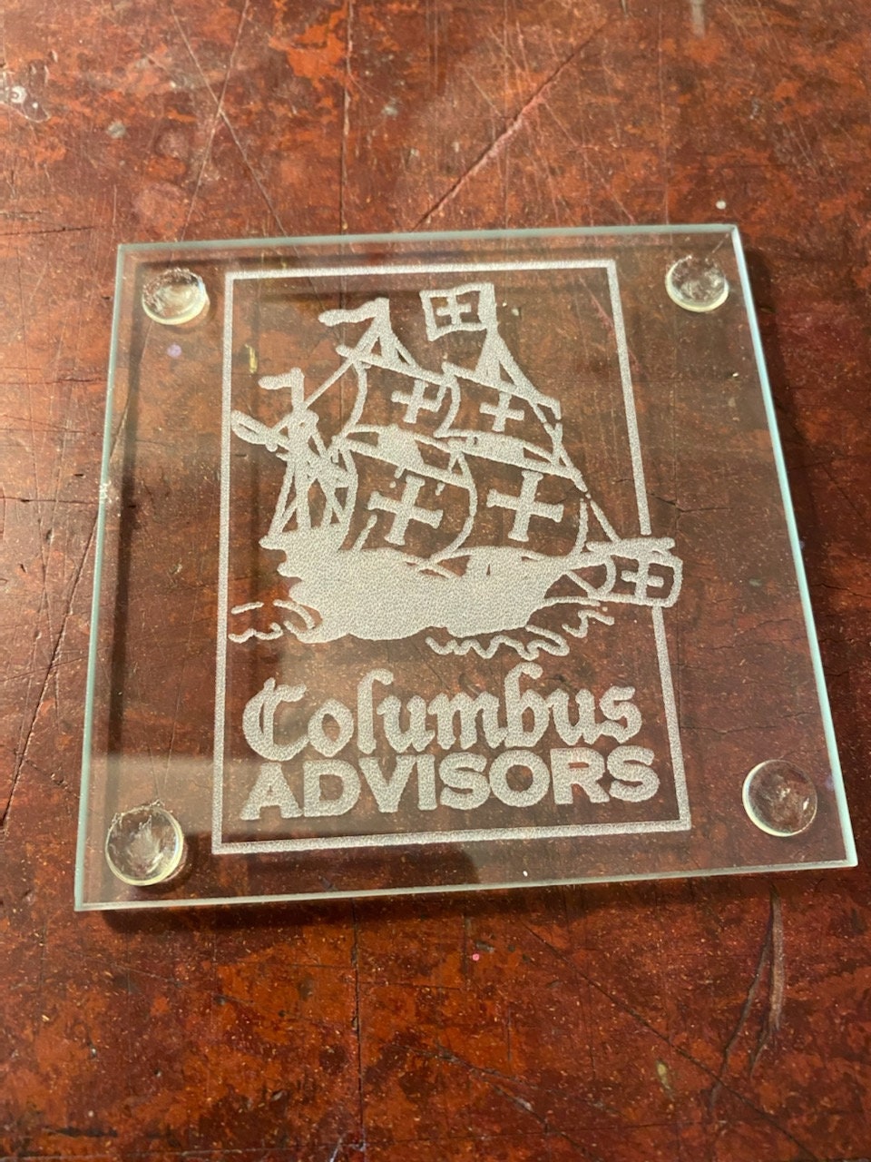 Custom Glass Coaster Set – Personalized Wedding or Logo Favor (Set of 4)