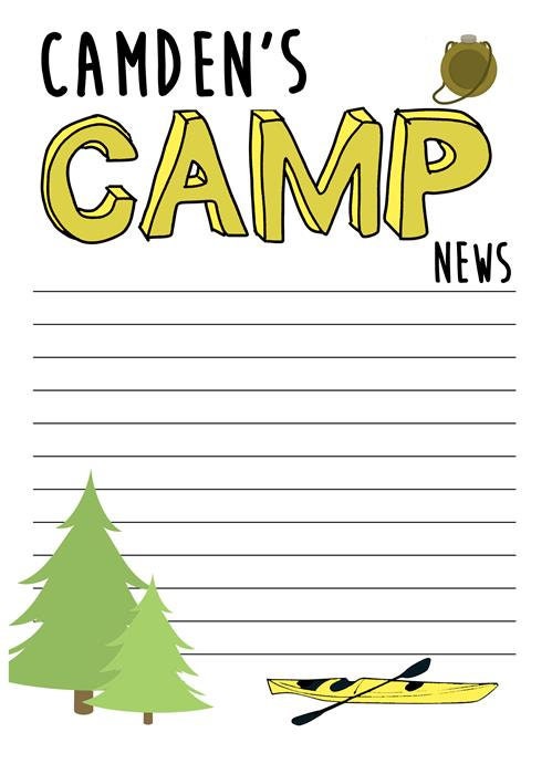 Camp Note Set – Personalized Stationery with Envelopes for Summer Camp