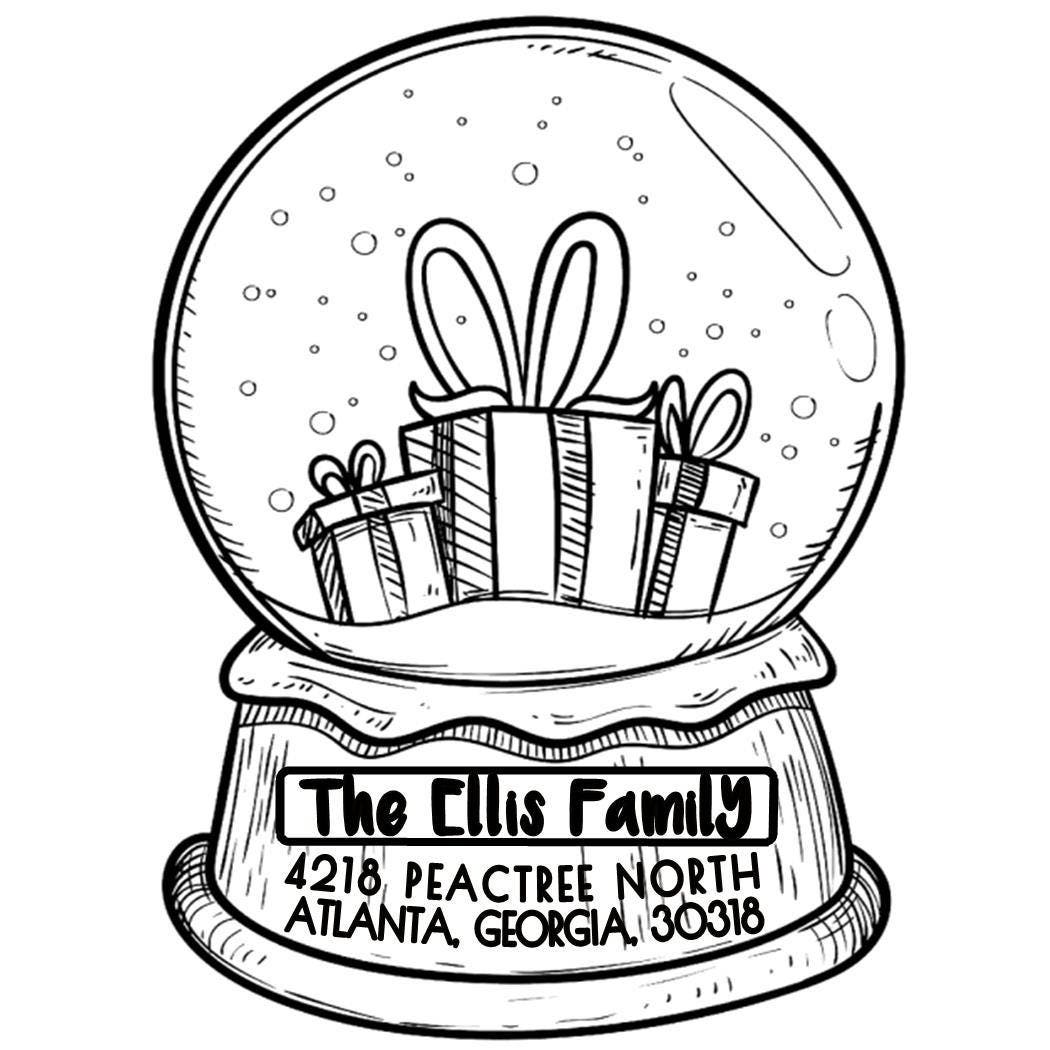 Christmas Return Address Stamp – Personalized Holiday Stamp for Cards & Gifts