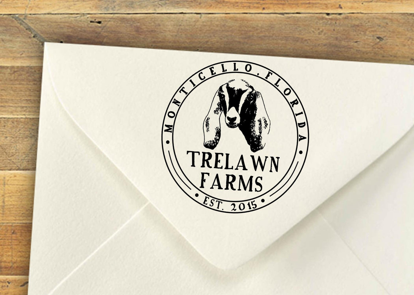 Goat Farm Self-Inking Stamp – Return Address or Business Logo Stamp