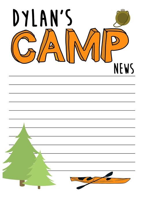 Camp Note Set – Personalized Stationery with Envelopes for Summer Camp