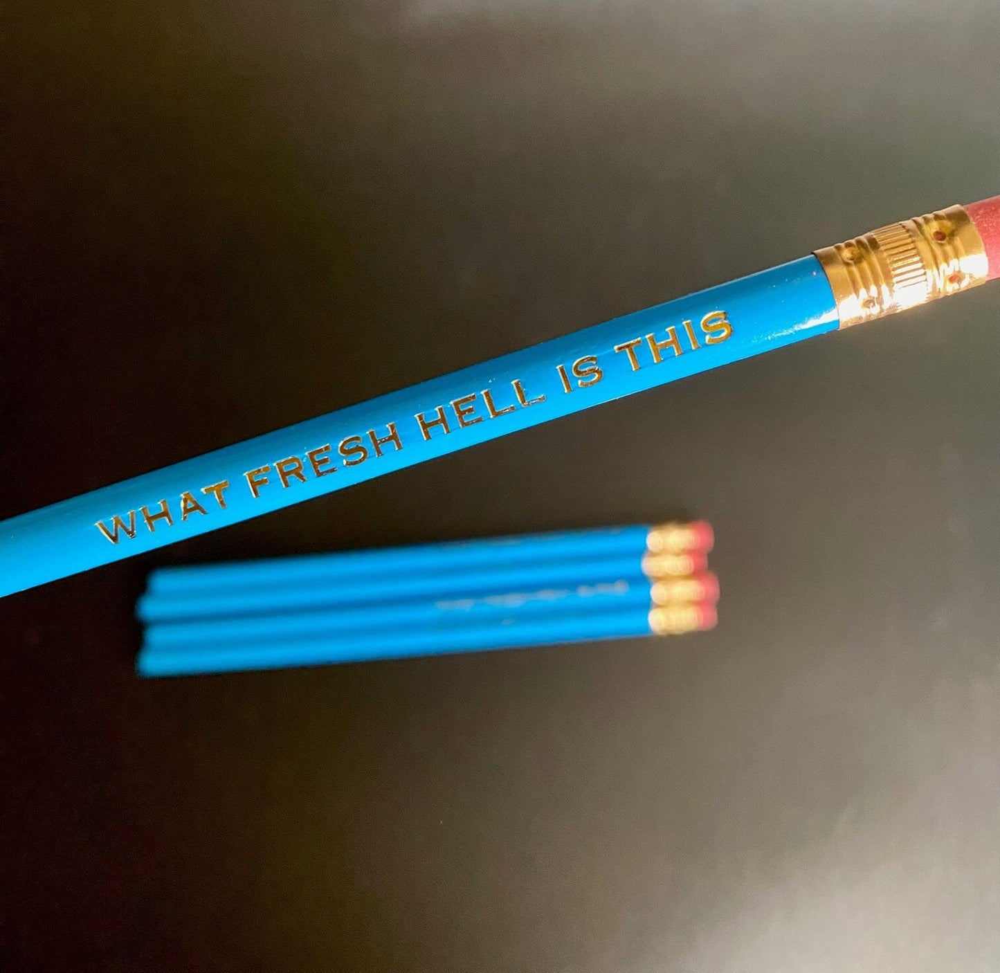 Engraved Pencil – 'What Fresh Hell Is This' | Funny Office or Teacher Gift