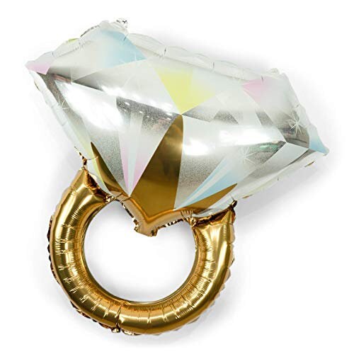 Diamond Ring Balloon – Ships Same Day, Perfect for Bridal & Valentine’s Decor