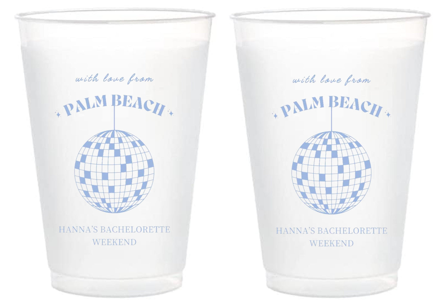 Apres Ski Party Cups – Frosted Disco Cups for Bachelorette or Birthday