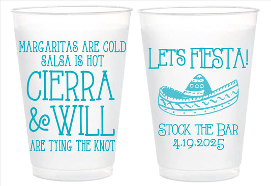 Personalized Wedding Cups, Frosted Cup, Shatterproof Frost Cups, Wedding Toast Cup, Custom Reception Bar Cups, Monogram Cups, Family Reunion