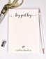 Elegant Script Notepad – Personalized Calligraphy Memo Pad