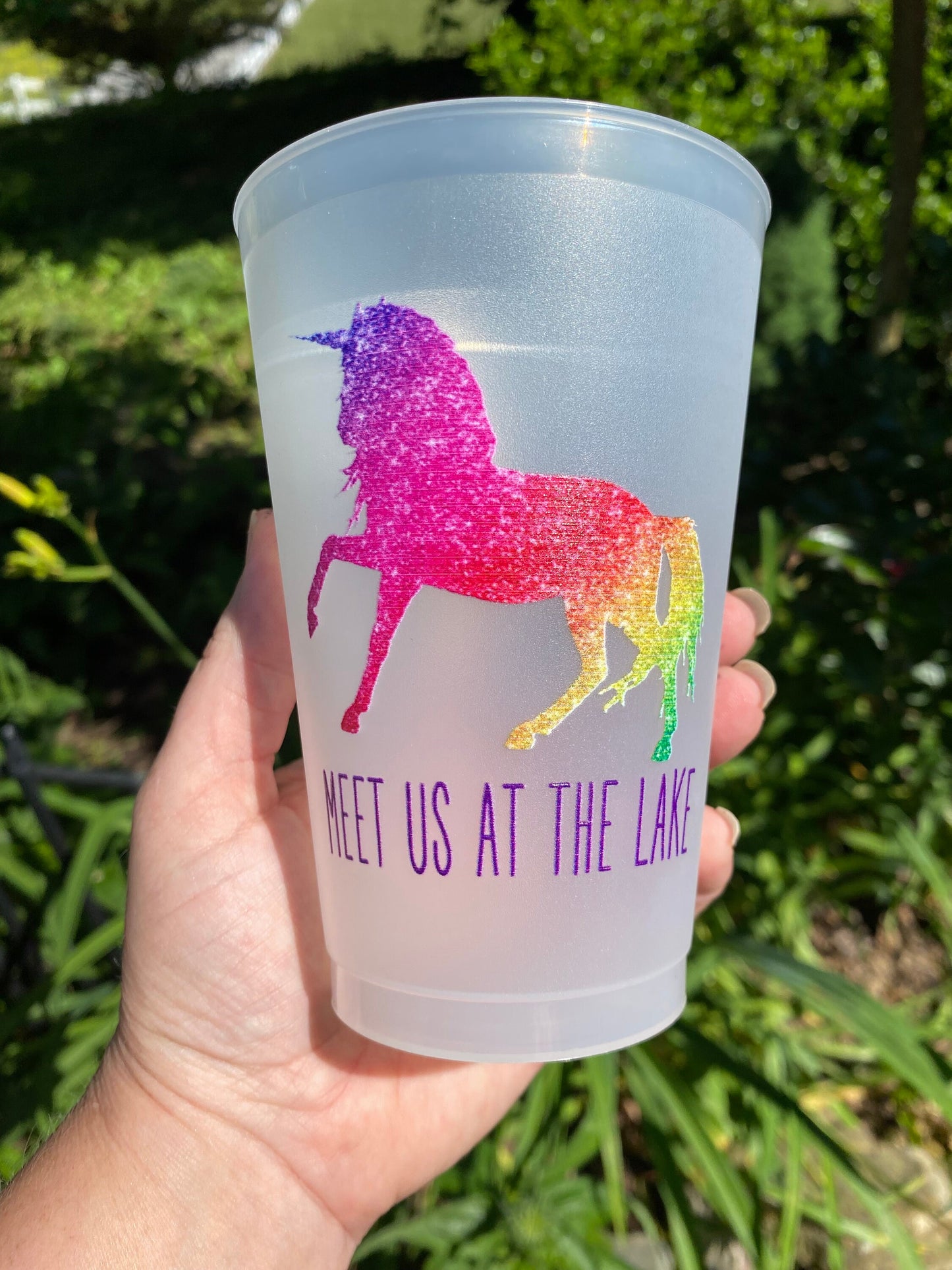 Custom Party Cups – 'Tiny Human Shindig' Design | Frosted Wedding or Shower Drinkware