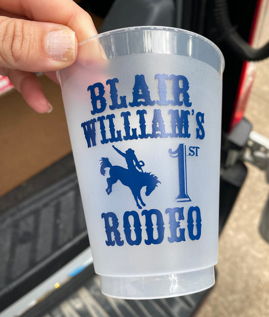 Monogrammed Full-Color Frosted Cups – Custom Party or Wedding Drinkware | Reusable