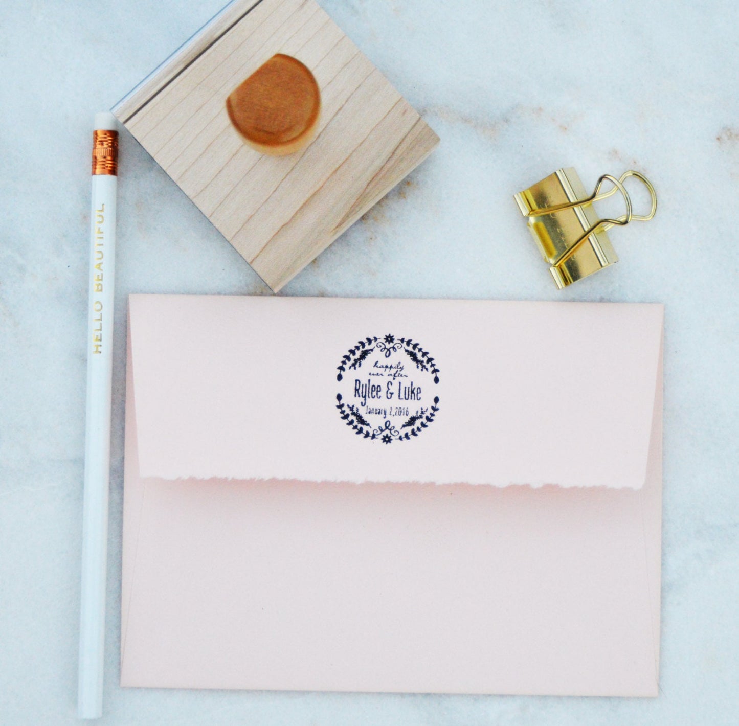 New Home Custom Stamp – Personalized Rubber Stamp for Weddings or Housewarmings