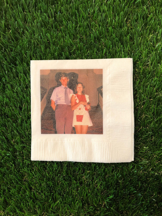 Custom Photo Cocktail Napkins – Full Color Wedding or Party Paper Napkins