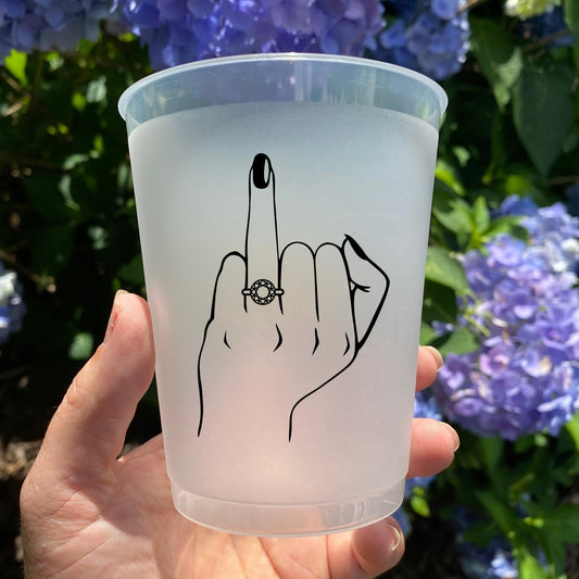 Ring Finger Cups – 10-Pack Reusable Bachelorette Party Cups for Bridal Showers