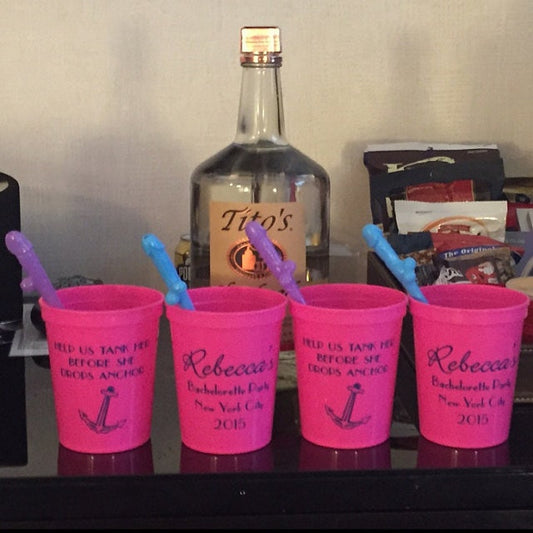Bachelorette Penis Straws – Hens Night Party Gag Gift, Set of 12