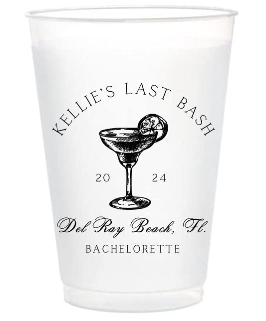 Modern Wedding Frosted Cups – Personalized Reception Drinkware for Signature Cocktails