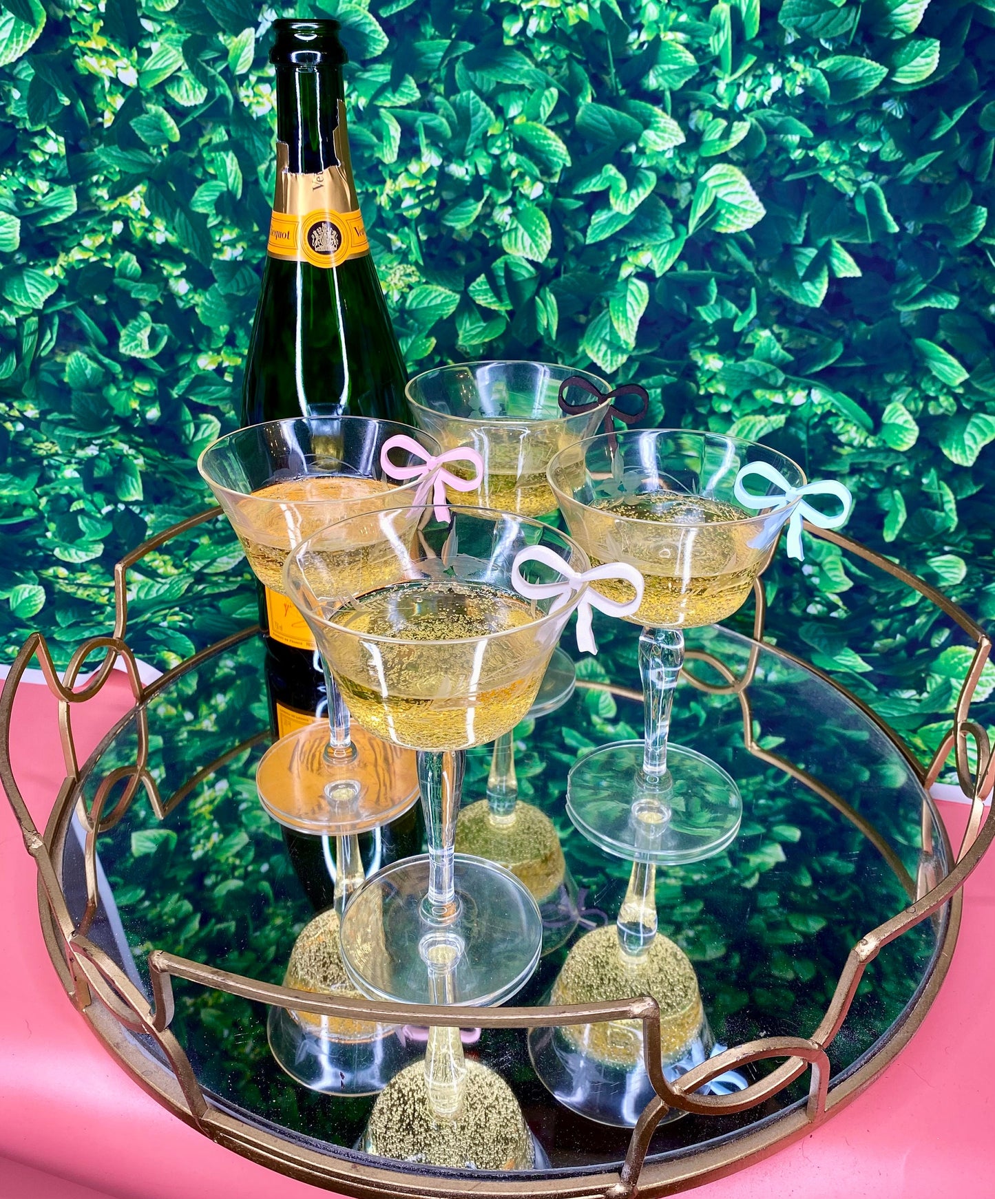 Coquette Bow Drink Clips – Stirrer & Marker Set for Baby Showers or Girls Night