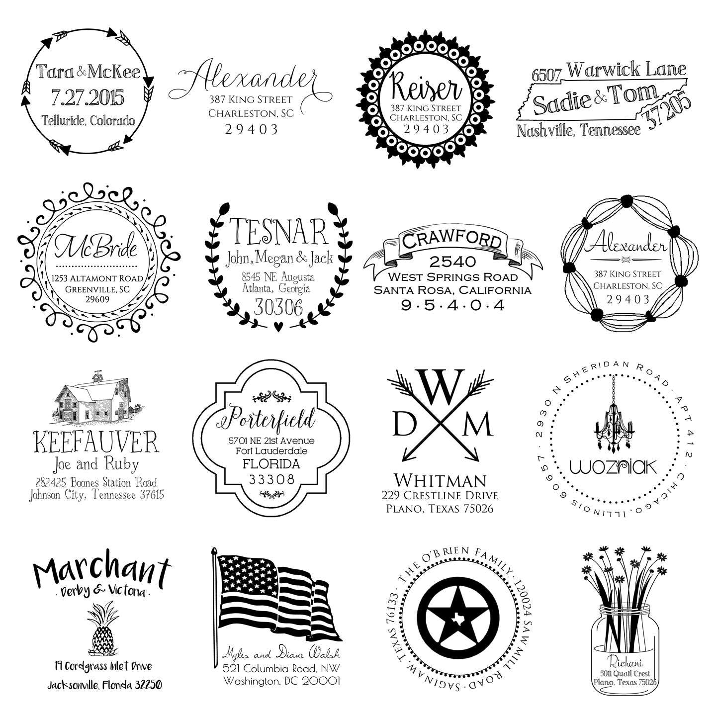 Great Dane Address Stamp – Custom Return Address with Dog Breed Design